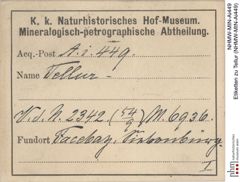 Etiketten zu Tellur (NHMW-MIN-Ai449)